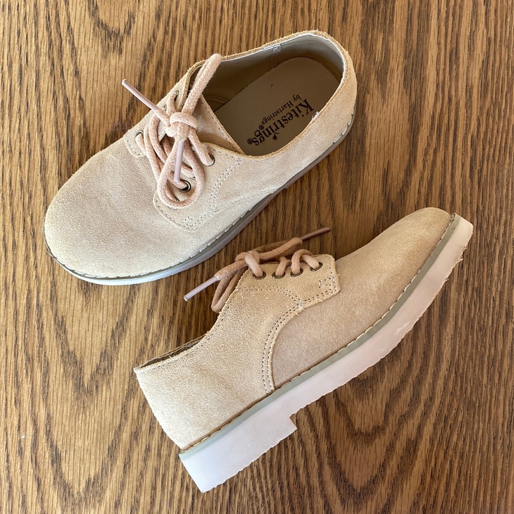 Kitestrings | Tan Suede Laces Dress Boy Shoes | 11